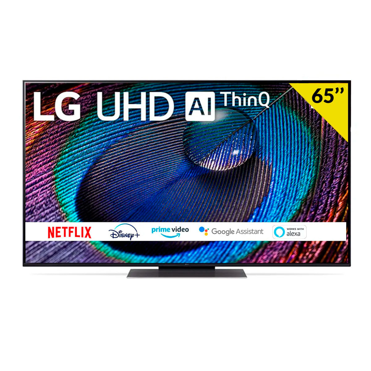 Televisor Smart TV LG 65UR91006LA 65'' 4K UHD LED webOS 23 con IA WiFi Bluetooth 5.0 F negro