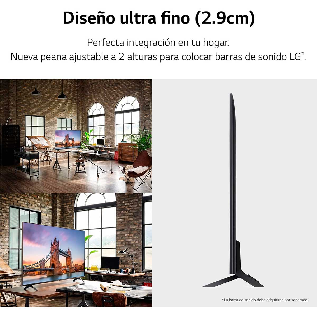 Televisor Smart TV LG 65UR91006LA 65'' 4K UHD LED webOS 23 con IA WiFi Bluetooth 5.0 F negro 7