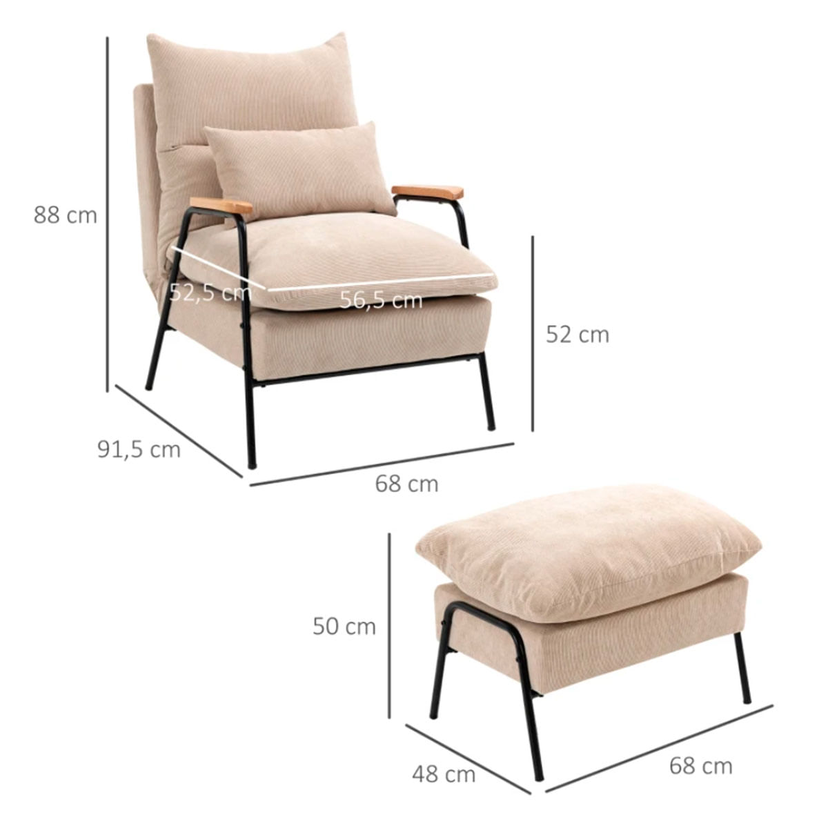 sillon-relax-con-reposapies-y-respaldo-reclinable-homcom-medidas