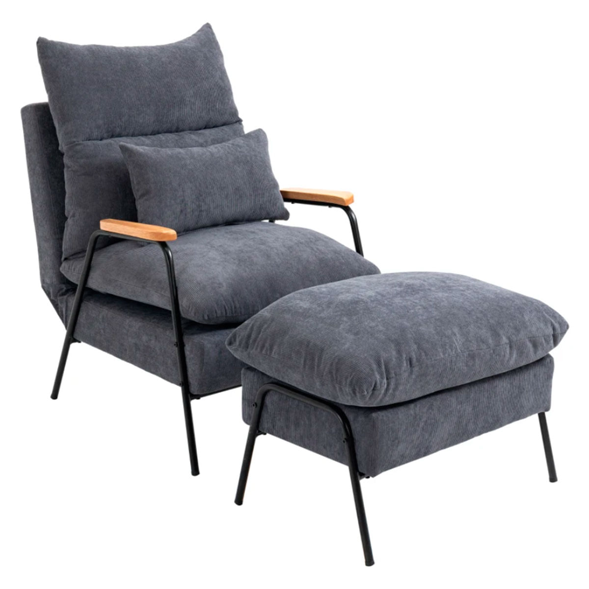 sillon-relax-homcom-salon-gris-perfil