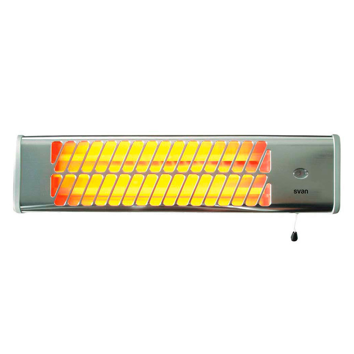 Estufa halógena Svan SVCA03EB 1500W 3 niveles diseño horizontal gris