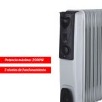 Radiador de aceite Svan SVCA11RA 2500W 3 niveles de potencia blanco 3