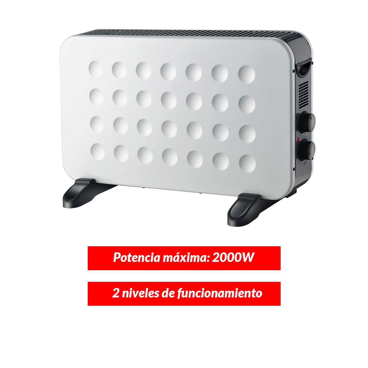 Estufa de convección Svan SVCA01CH 2000W 2 niveles blanco 3