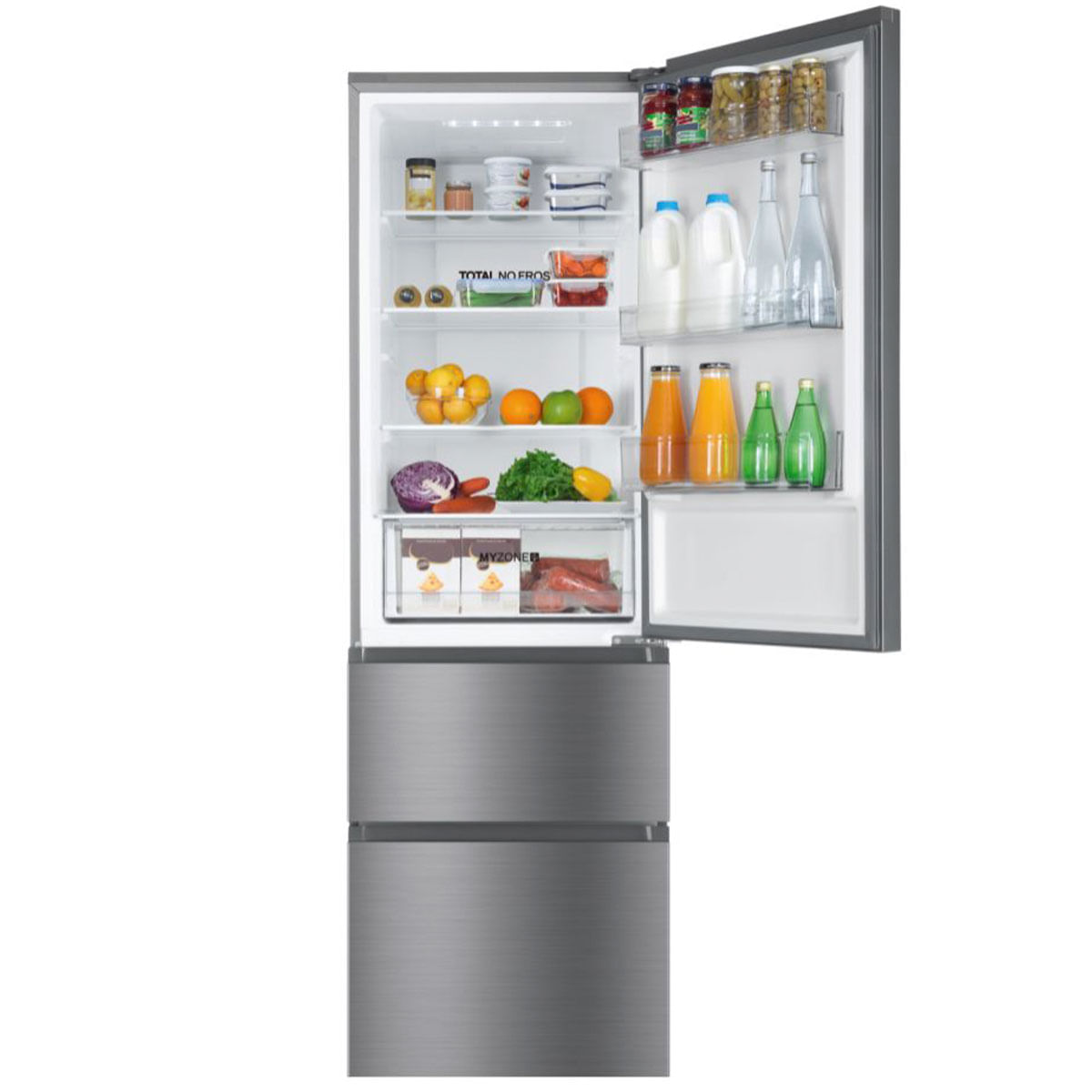 Frigorífico combi Haier HTR3619FNMN No Frost 348L 3 puertas F inox 190,5 cm 3
