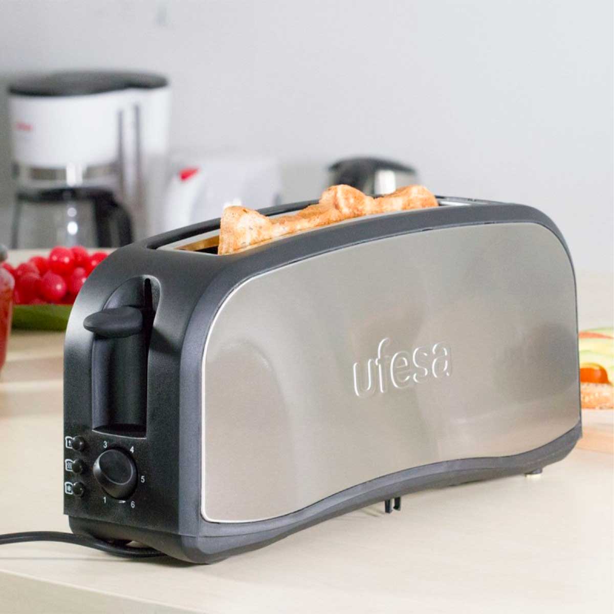 Tostador Ufesa TT7965 1000W 1 ranura 6 niveles inox 2