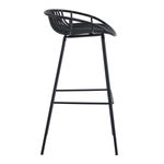 Pack de 4 taburetes altos Shell uso interior/exterior negro 4