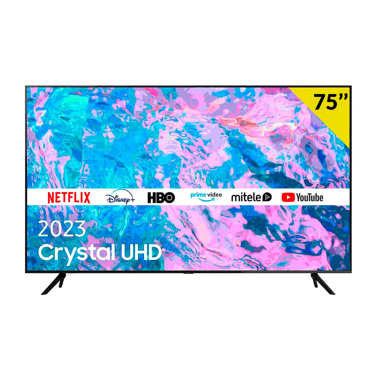 Televisor Smart TV Samsung CU7105 75'' 4K Crystal UHD LED Tizen F negro