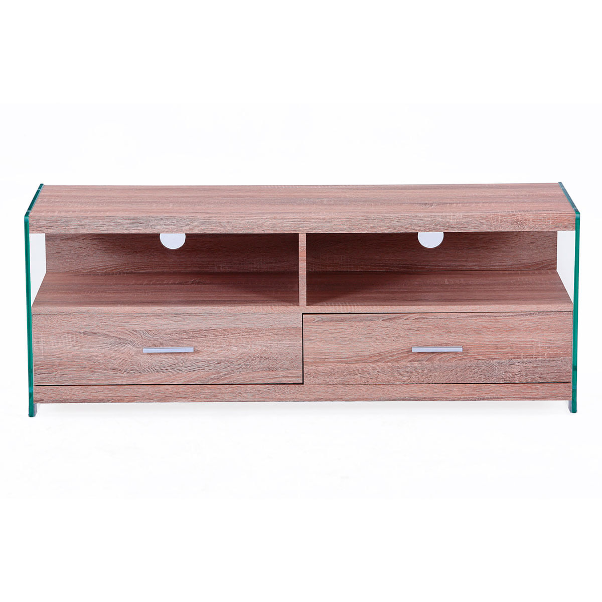 Mueble bajo de TV Evan 2 módulos + 2 cajones madera 44x121x39 cm 2