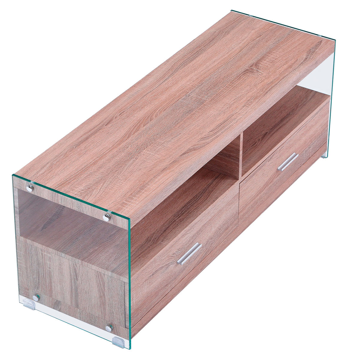 Mueble bajo de TV Evan 2 módulos + 2 cajones madera 44x121x39 cm 3