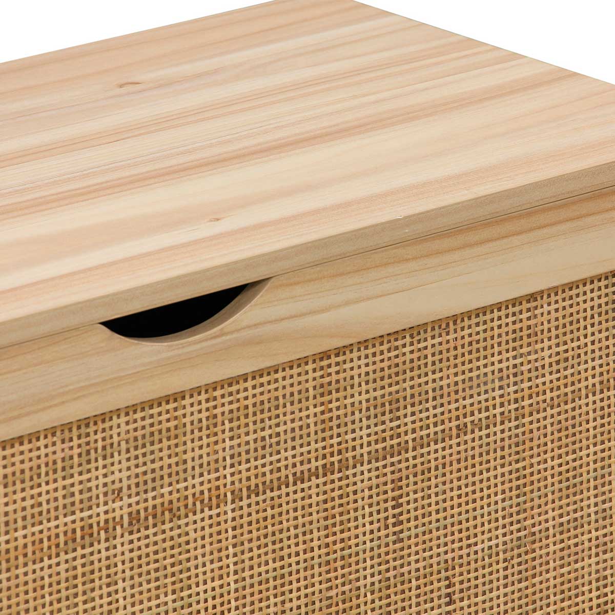 Baúl de almacenaje Decor uso interior diseño rústico natural 40x80x40 cm 5