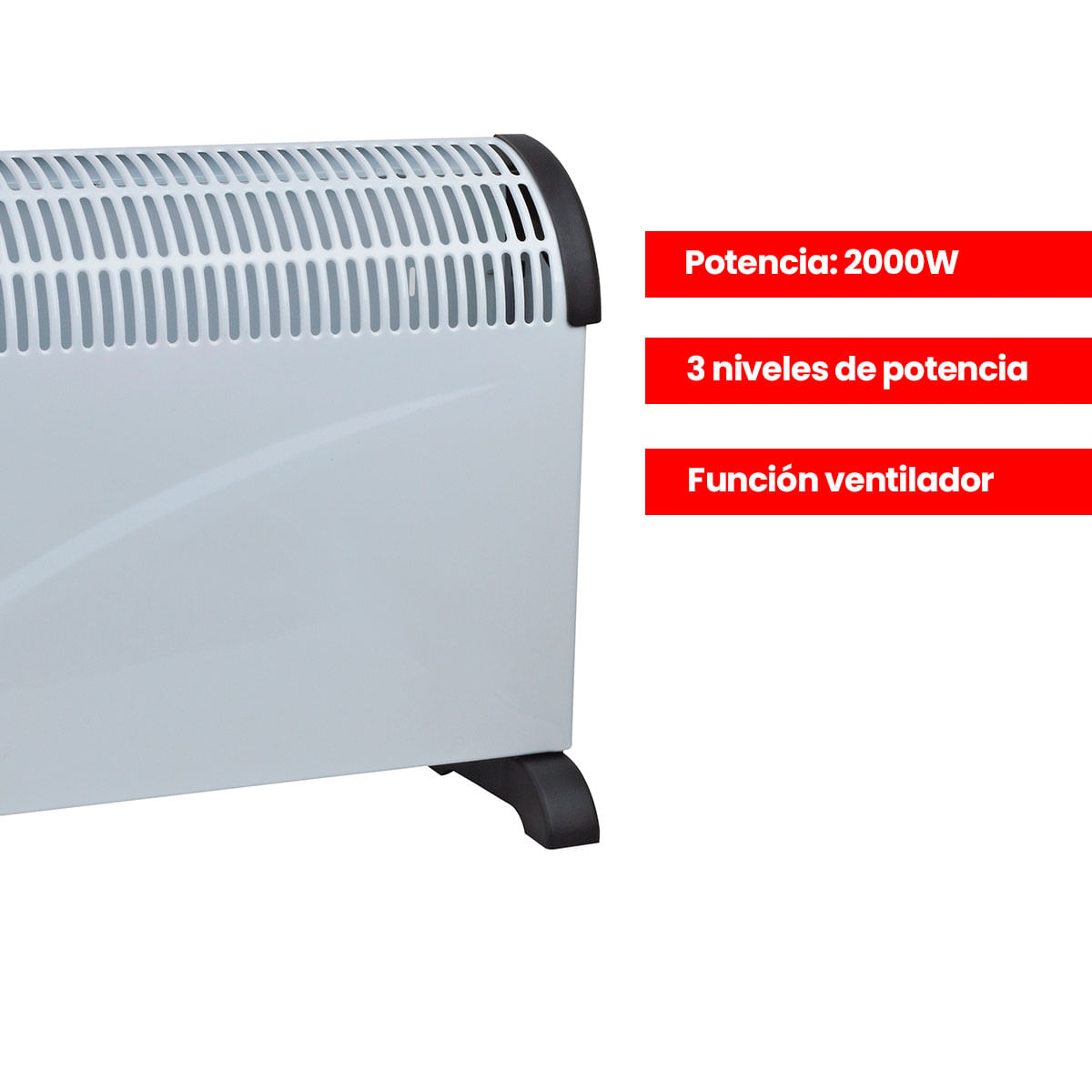 Radiador de convección Svan SCEV2000H 2000W función ventilador blanco 2