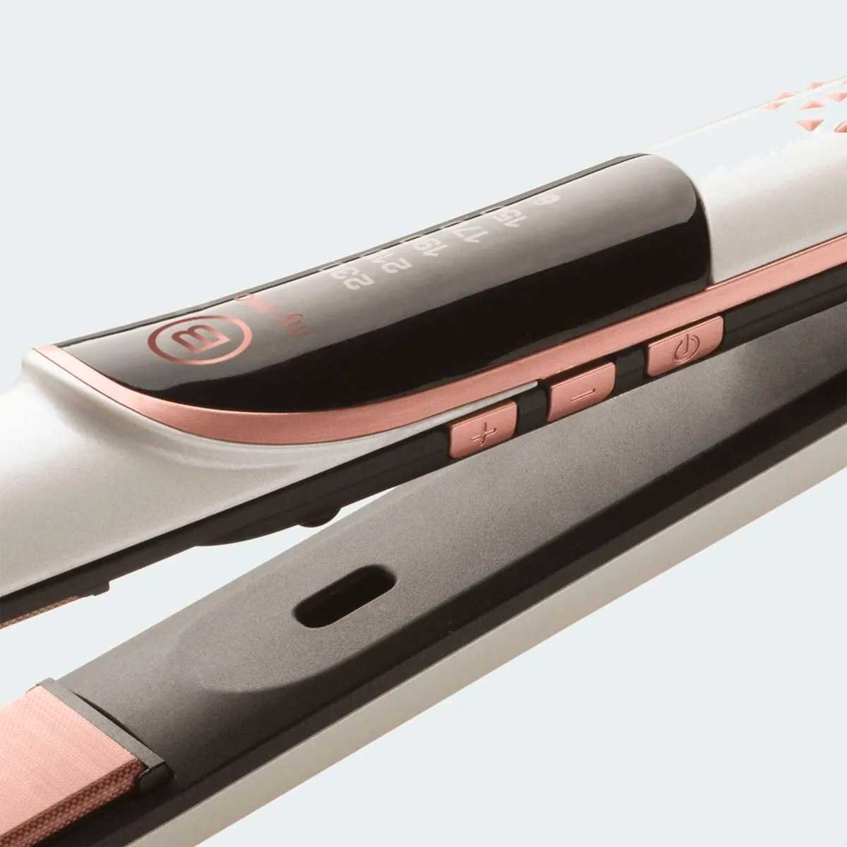 Plancha de pelo Bellissima Creativity Color Shine B22 100 especial pelos teñidos 230ºC blanco 4