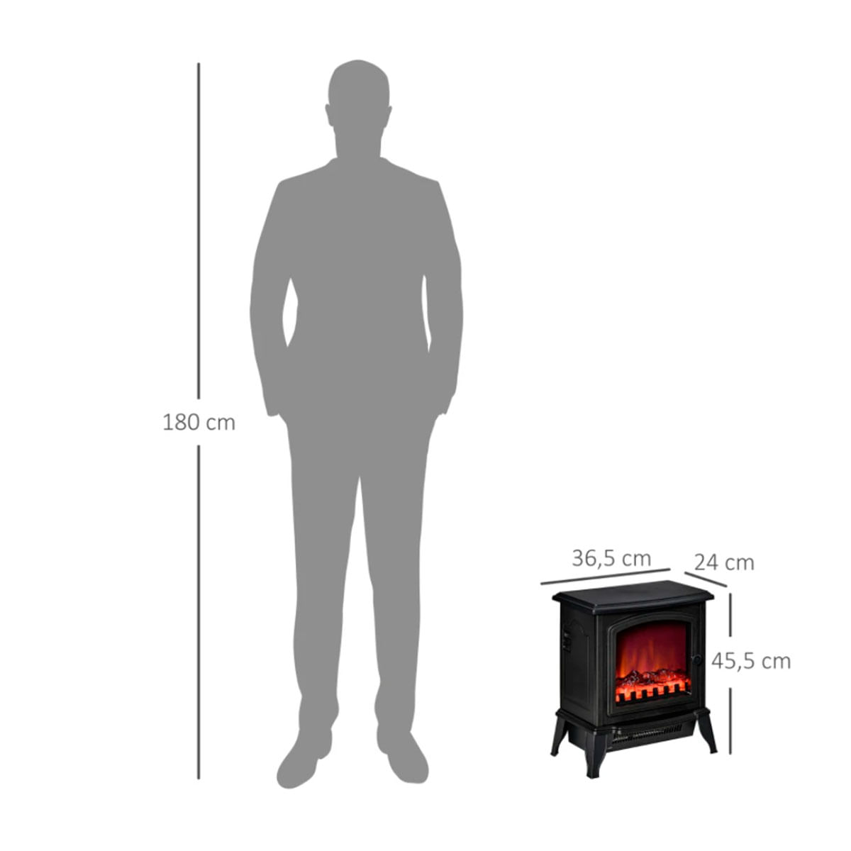chimenea-electrica-homcom-medidas