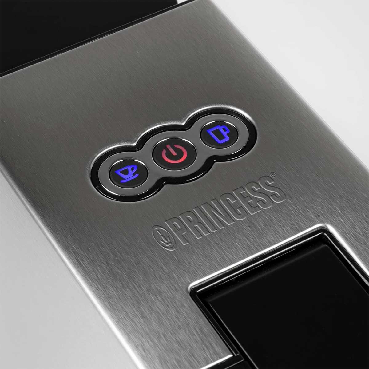 Cafetera de cápsulas Princess 249451 1450W 19 bar apta para café molido inox 5
