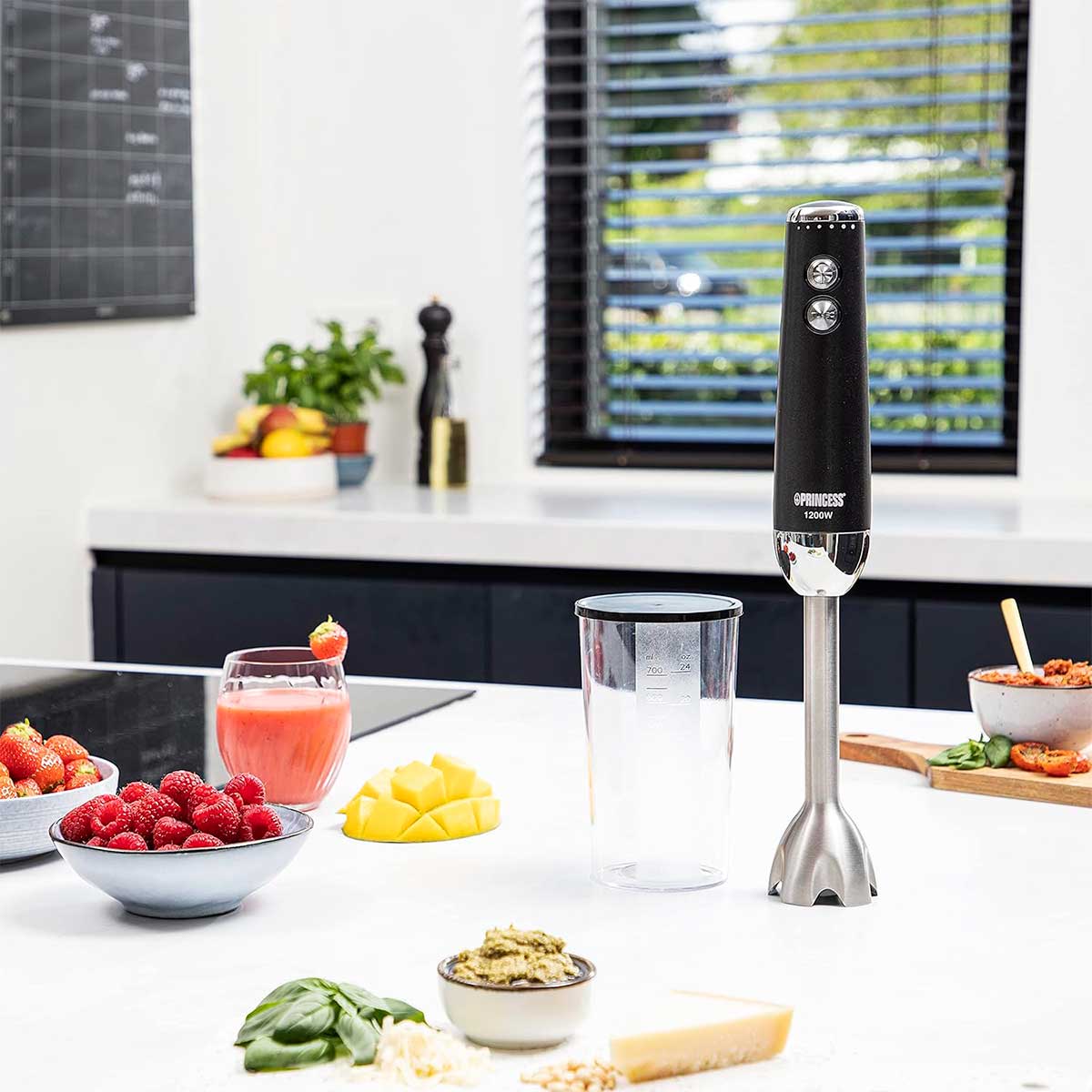 Batidora de mano Princess 221229 1200W con vaso medidor inox 7