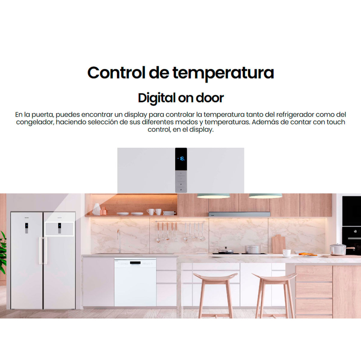 Frigorífico de 1 puerta Infiniton CL-73H Total No Frost 380L E blanco 185,5 cm 3