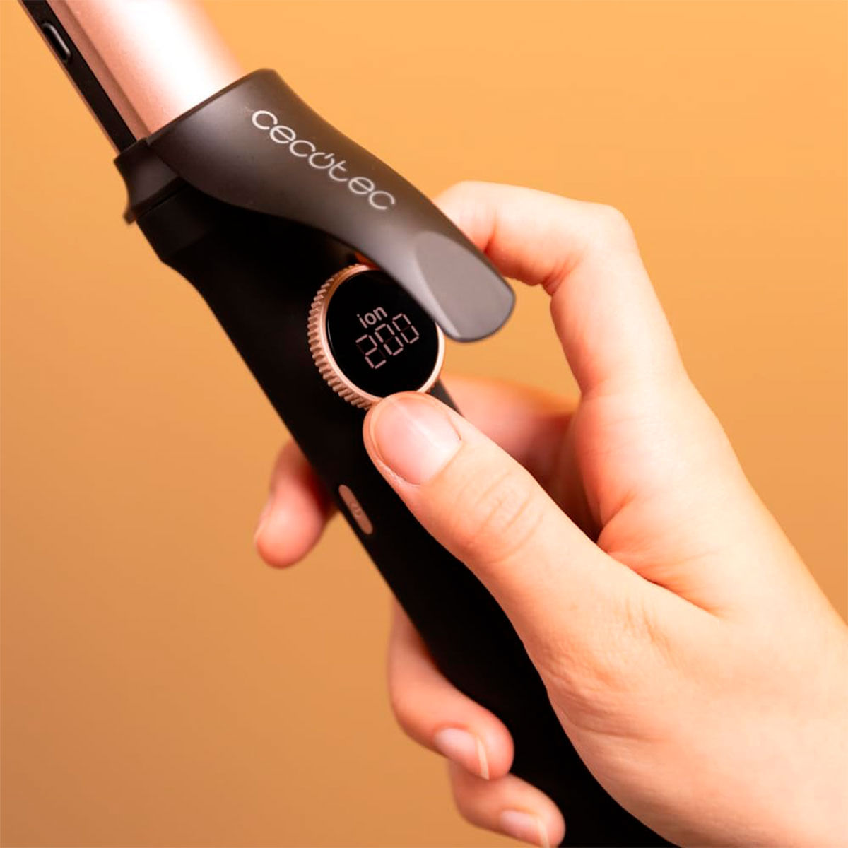Rizador de pelo Cecotec Bamba SurfCare Curly Sphere 210ºC pantalla LED rosa 5