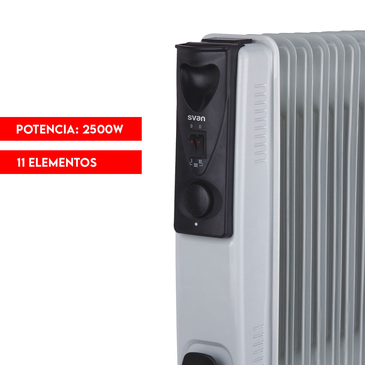 Radiador de aceite Svan SCRA2500 2500W 11 elementos blanco 3