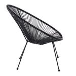 Pack de 2 sillones multiusos Acapulco cordón trenzado negro 85x71x80 cm 4