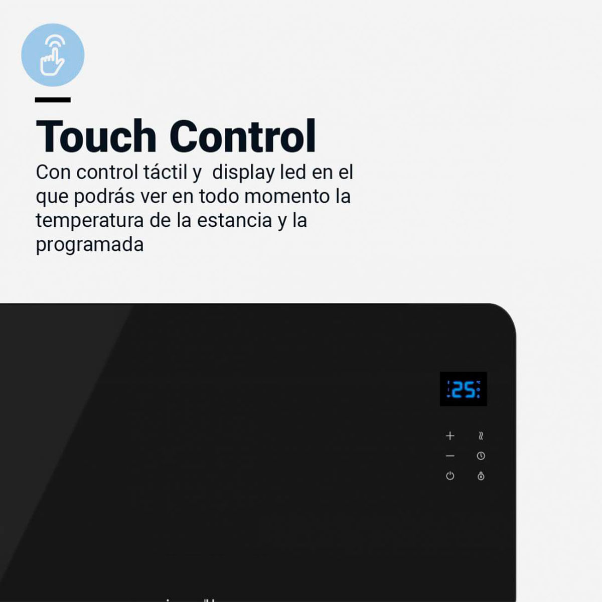 Radiador plano Cala Conta 5015 Universal Blue 1500W WiFi + mando a distancia + control por voz negro 3