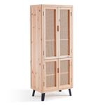 Armario Field 4 puertas madera de cedro natural 50x126x42 cm