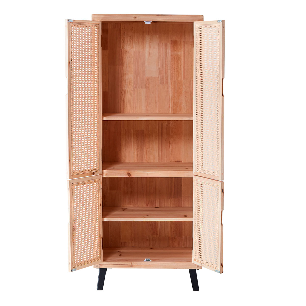 Armario Field 4 puertas madera de cedro natural 50x126x42 cm  3