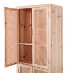 Armario Field 4 puertas madera de cedro natural 50x126x42 cm  4