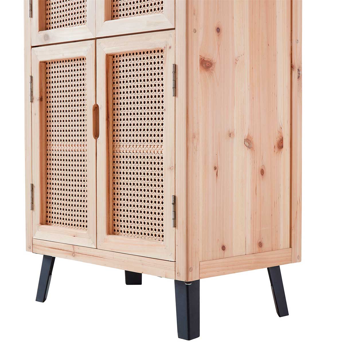 Armario Field 4 puertas madera de cedro natural 50x126x42 cm  5