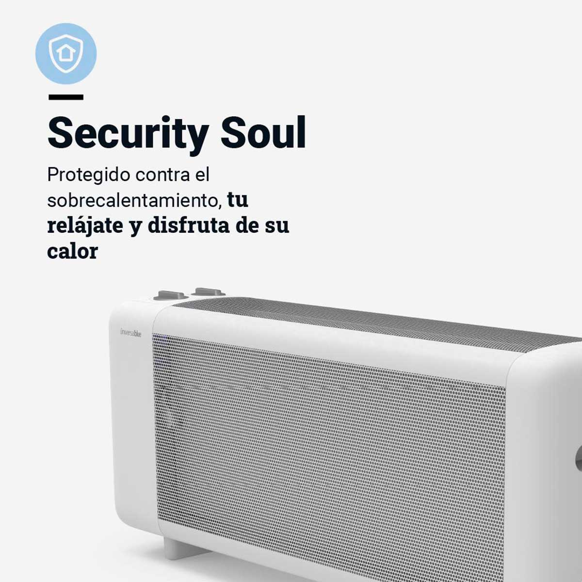 Calefactor de mica Inka 4020 Universal Blue 1500W diseño horizontal blanco 4