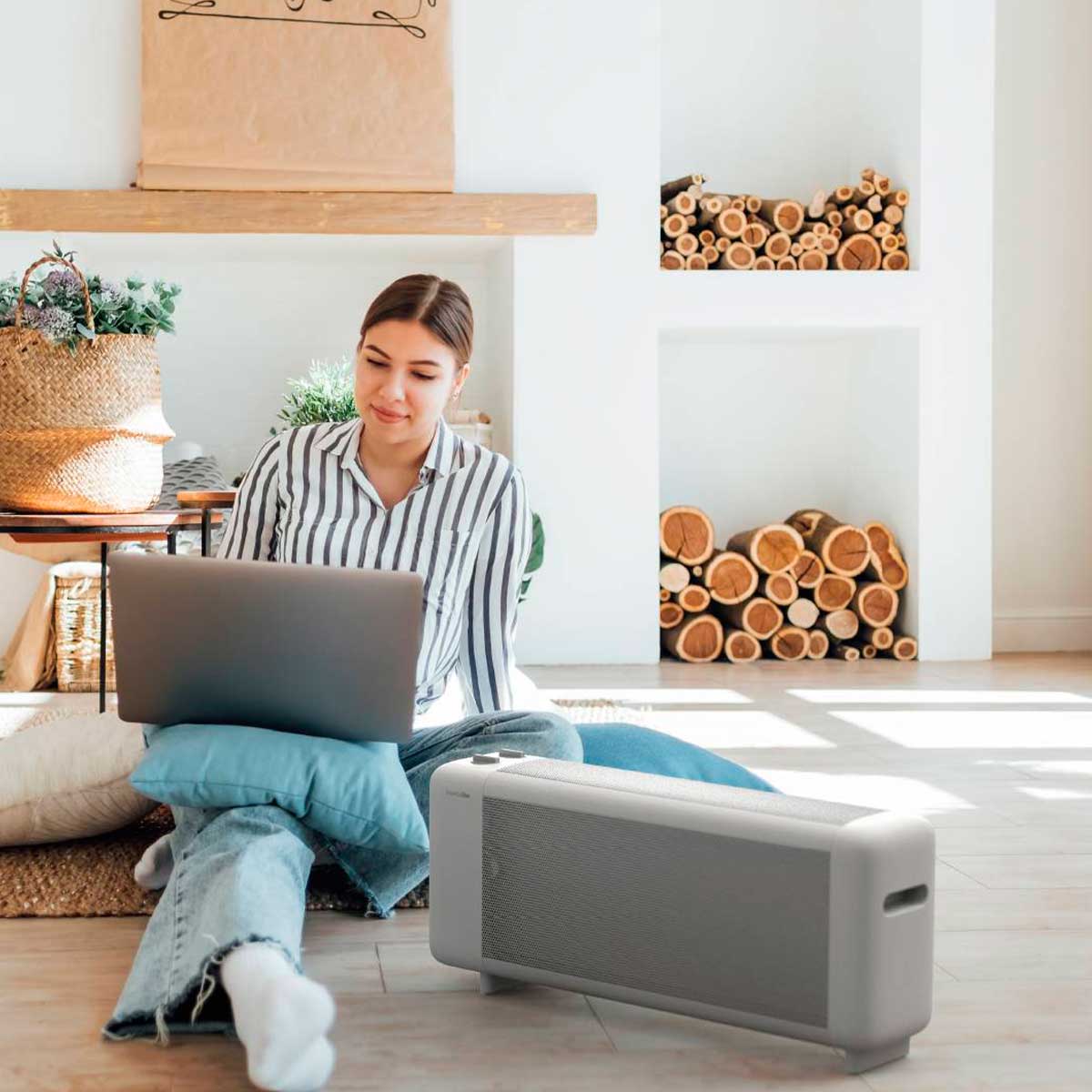 Calefactor de mica Inka 4020 Universal Blue 1500W diseño horizontal blanco 7
