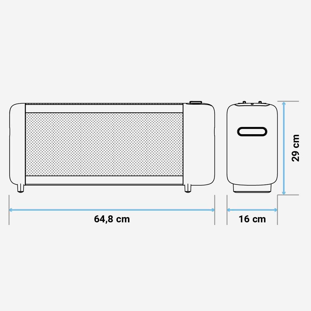 Calefactor de mica Inka 4020 Universal Blue 1500W diseño horizontal blanco 8