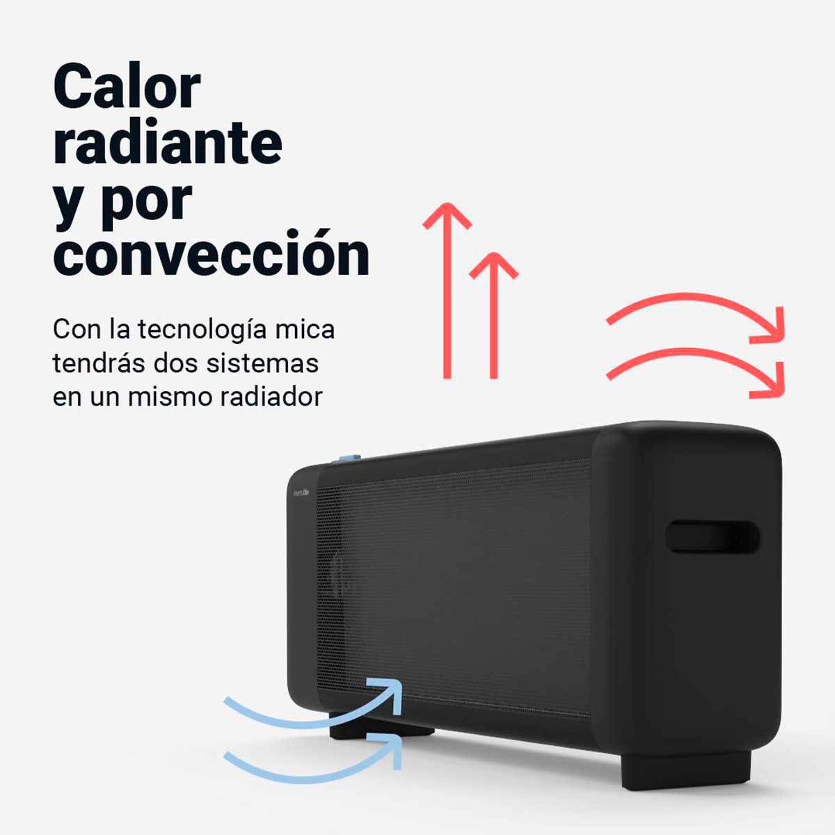 Calefactor de mica Inka 4020 Universal Blue 1500W diseño horizontal negro 3