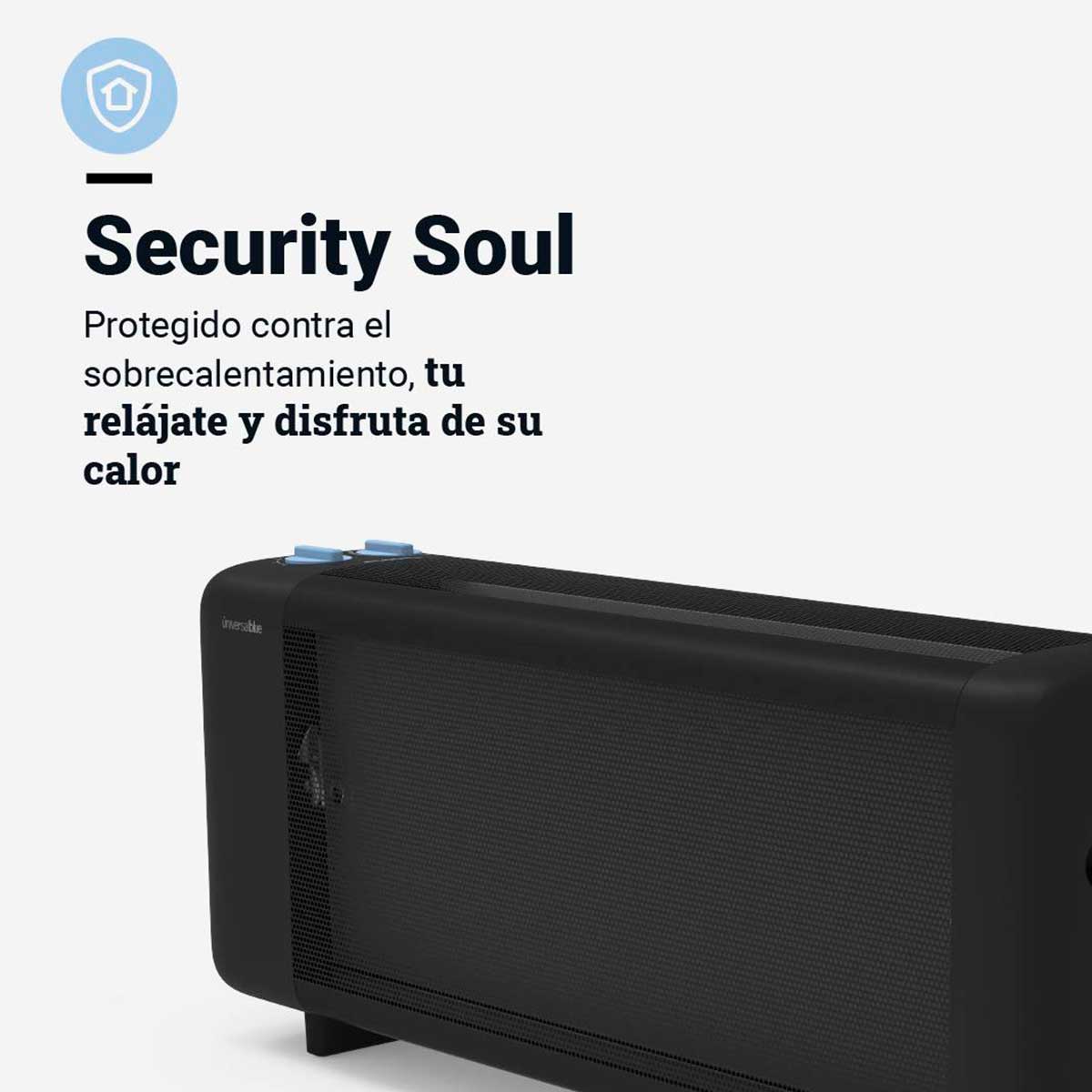 Calefactor de mica Inka 4020 Universal Blue 1500W diseño horizontal negro 4
