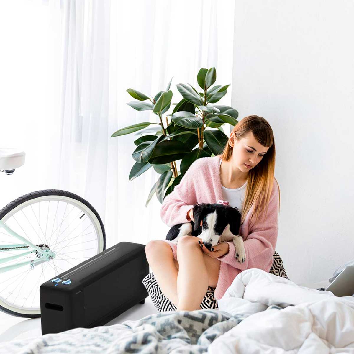 Calefactor de mica Inka 4020 Universal Blue 1500W diseño horizontal negro 7