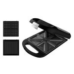 Sandwichera Cecotec Rock´nToast Family 3in1 1500W 3 placas intercambiables negro