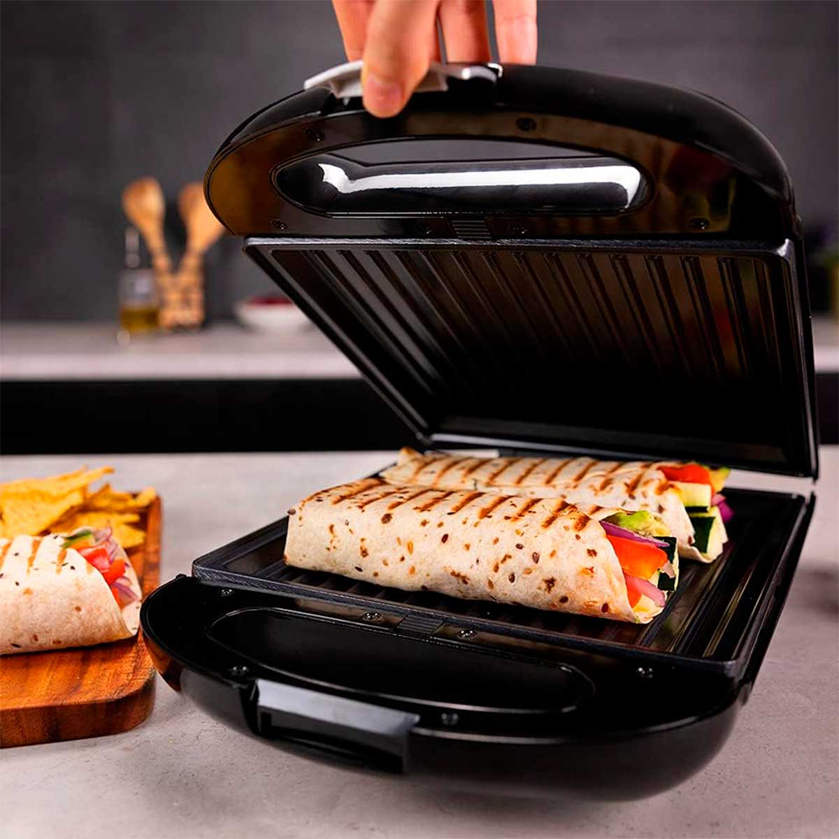 Sandwichera Cecotec Rock´nToast Family 3in1 1500W 3 placas intercambiables negro 3