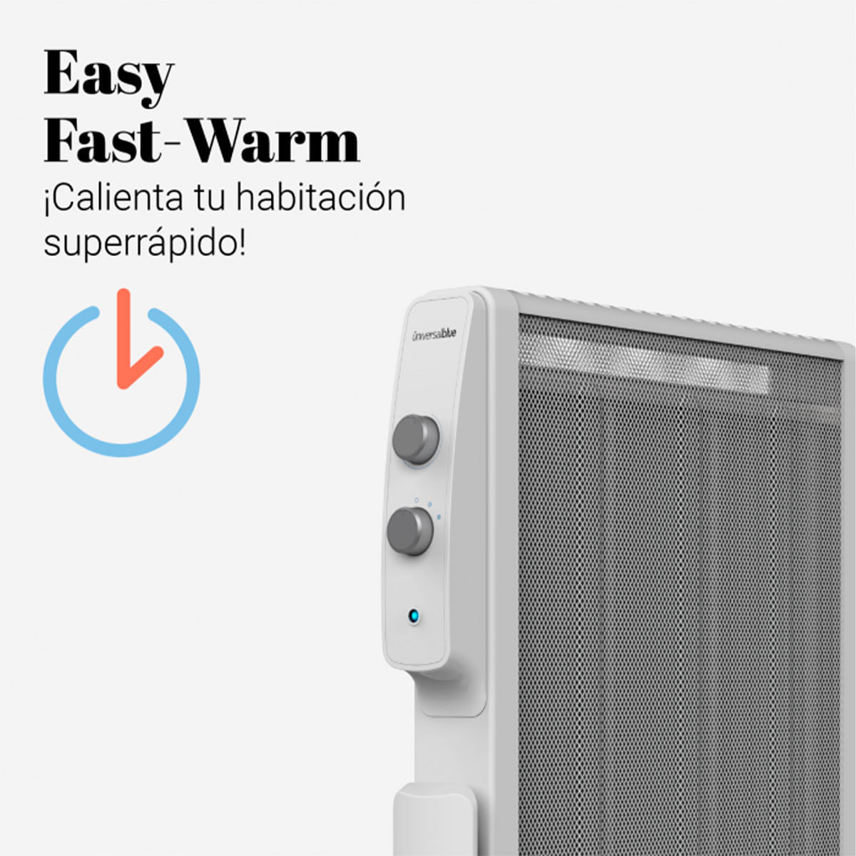 Radiador de mica Acapulco 3015W Universal Blue 1500W 4 ruedas multidireccionales blanco 2