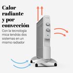 Radiador de mica Acapulco 3015W Universal Blue 1500W 4 ruedas multidireccionales blanco 3