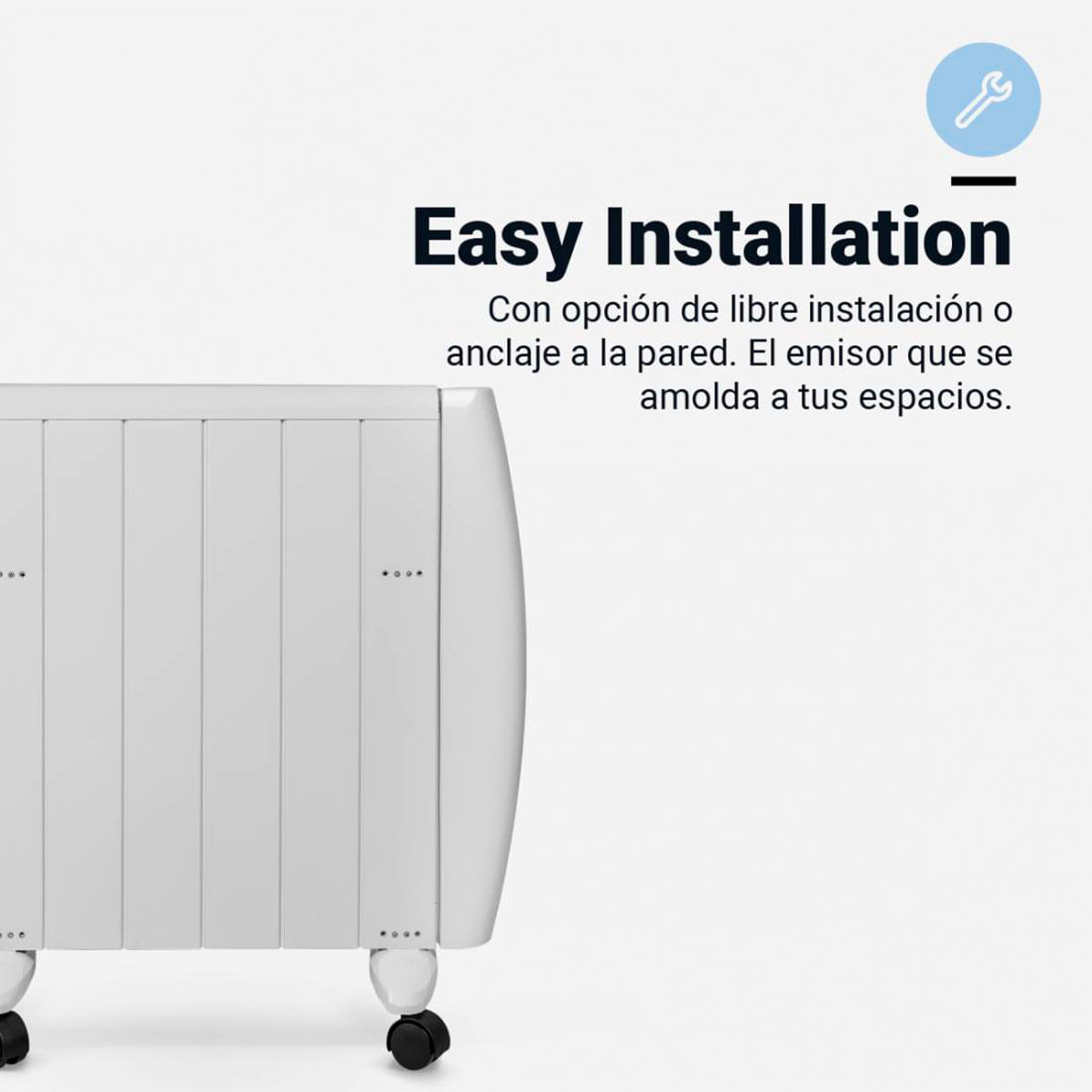 Emisor térmico Saona 5015W Universal Blue 1500W 6 elementos WiFi blanco 5