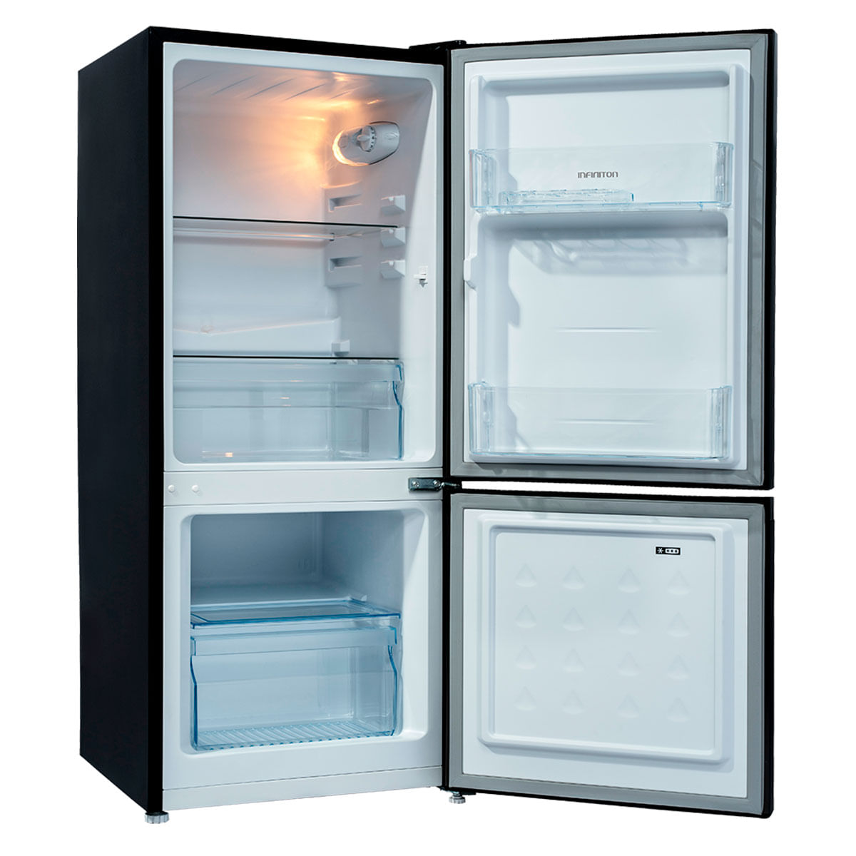 Frigorífico combi Infiniton FGC-117B Smart Frost 117L E dark inox 114 cm 2