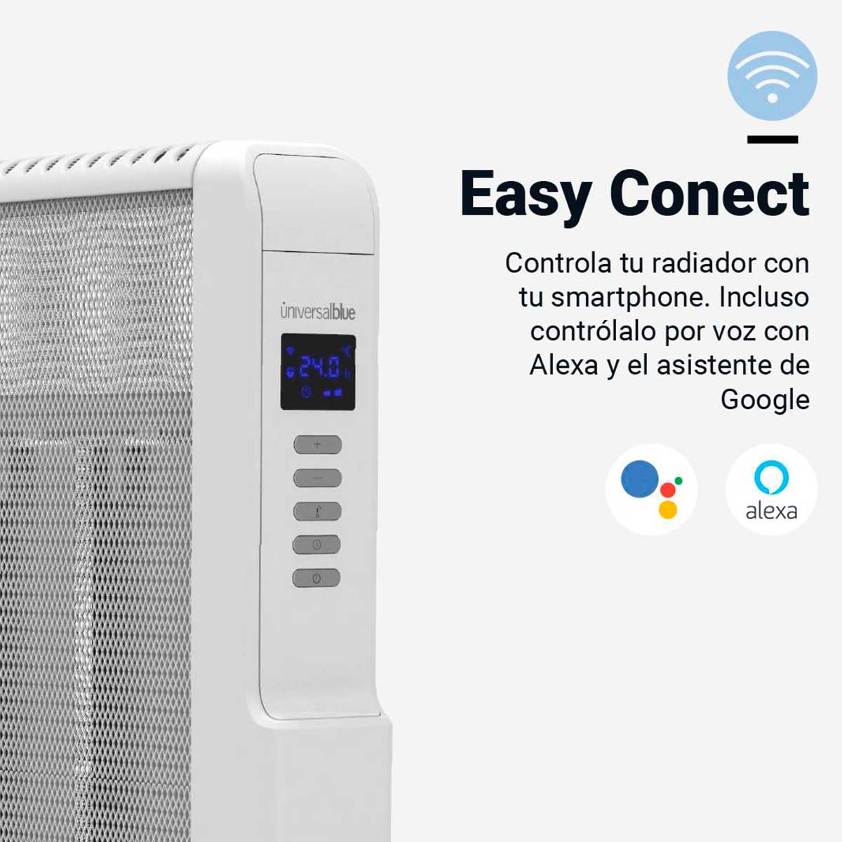 Radiador de mica Formosa 4020 Universal Blue 2000W WiFi control por voz blanco 4