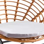 Pack de 4 sillones multiusos Hanoi con cojín uso interior/exterior marrón 3