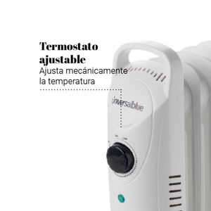 Radiador de aceite mini Granadella 1010 Universal Blue 1000W 9 elementos blanco