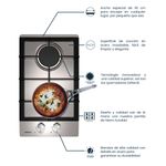 Encimera de gas Infiniton GAS-IX02 4300W 2 fuegos inox 30 cm 2