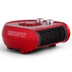 Calefactor ventilador Orbegozo FH 5033 2500W diseño horizontal rojo 3