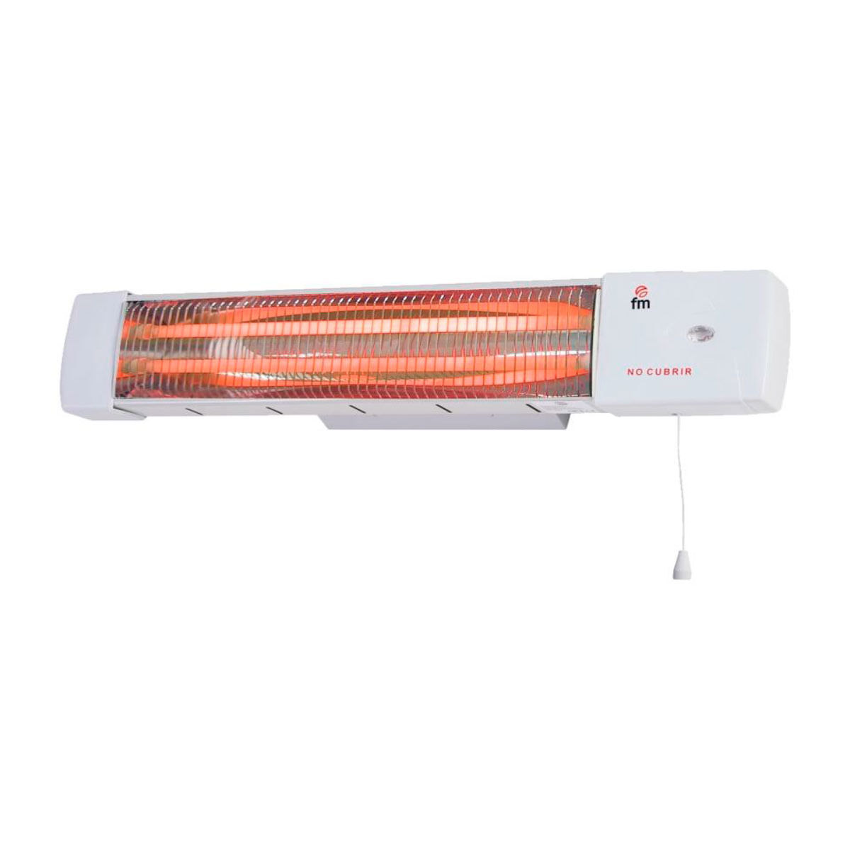 Estufa de cuarzo FM 1502-C 1200W instalación en pared blanco