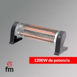 Estufa de cuarzo FM 2302-C 1200W soporte sobre patas negro 2