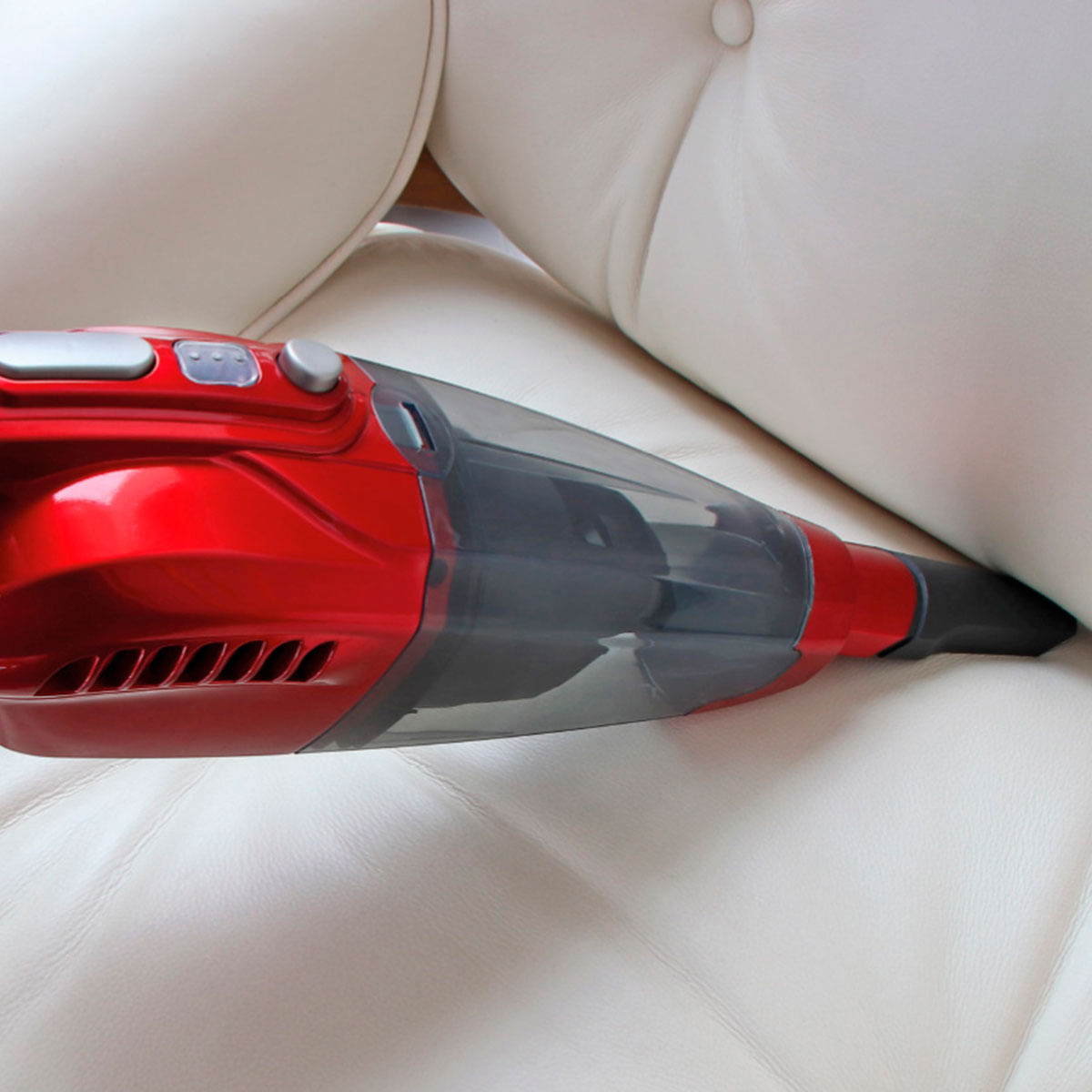 Aspirador vertical EDM 2 en 1 sin cables 120W 8,5kPa con accesorios rojo 6