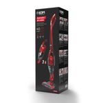 Aspirador vertical EDM 2 en 1 sin cables 120W 8,5kPa con accesorios rojo 9