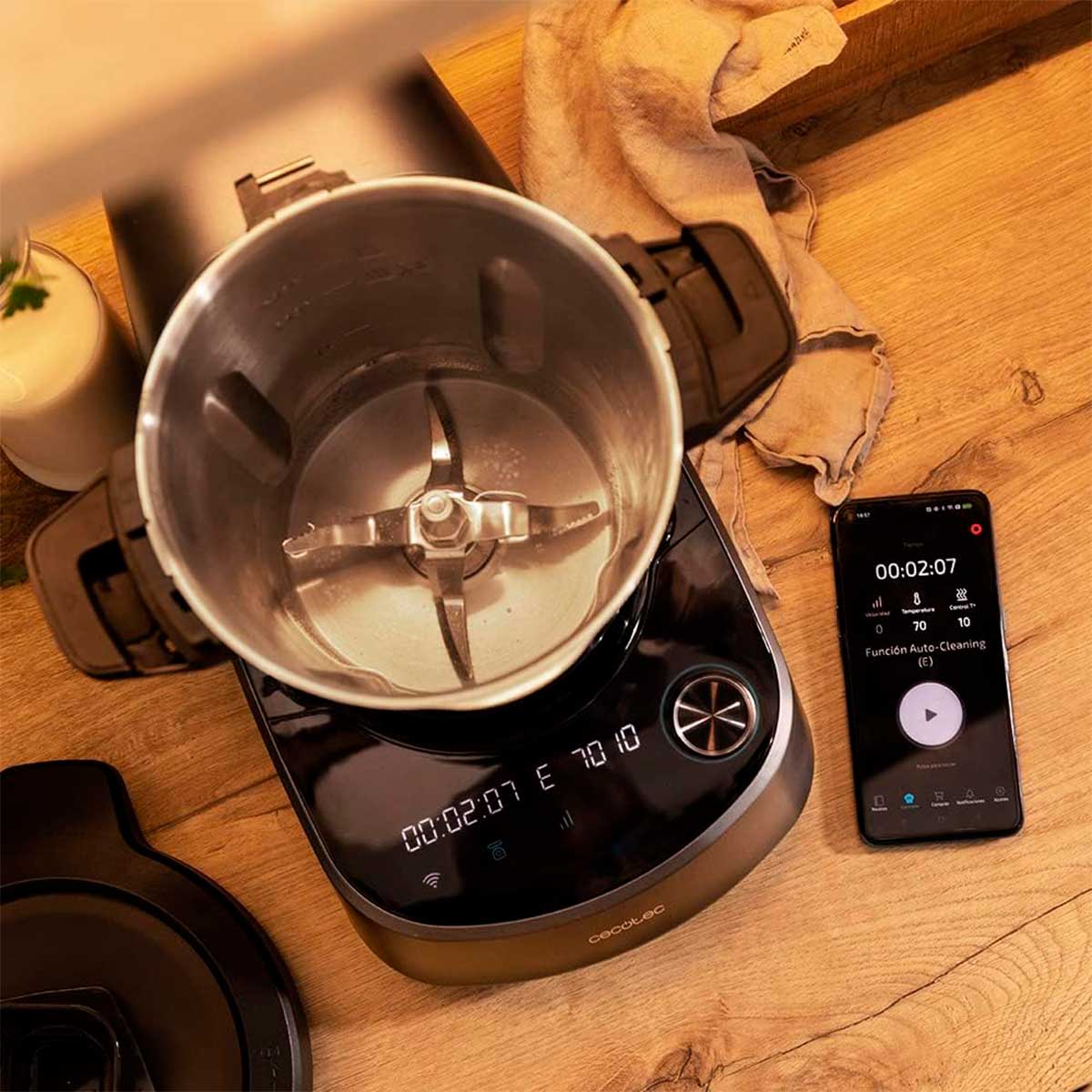 Robot de cocina Cecotec Mambo 11090 Habana 1600W 3,3L 37 funciones control WiFi inox 5